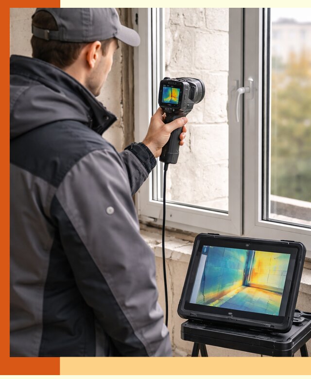 Тепловизионное обследование дома в Югорске для выявления утечек тепла