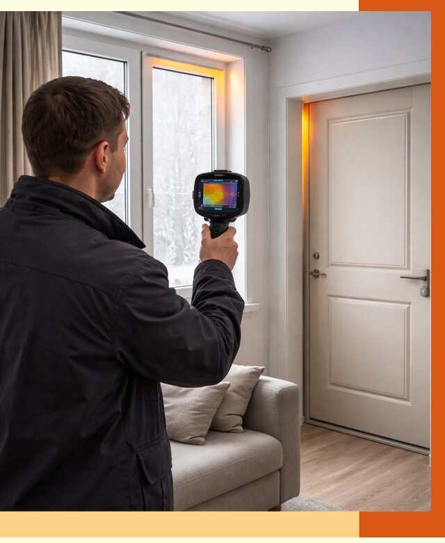 Тепловизионное обследование окон и дверей в Югорске от 4595 руб. | ТепломастерЮгр