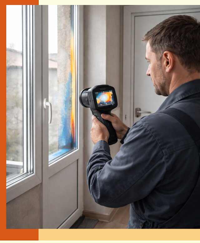 Тепловизионное обследование окон и дверей в Югорске