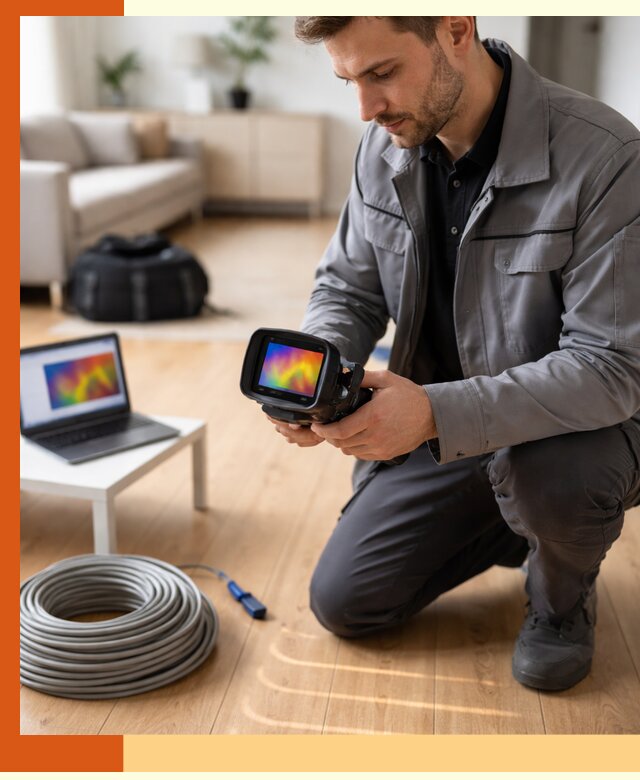 Тепловизионное обследование тёплого пола в Югорске для точной диагностики