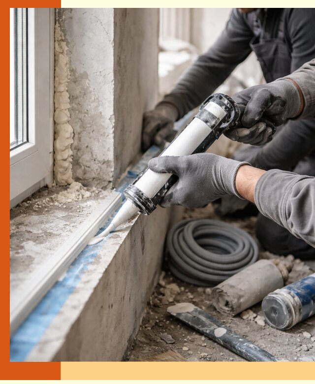 Герметизация стыков и примыканий зданий в Югорске