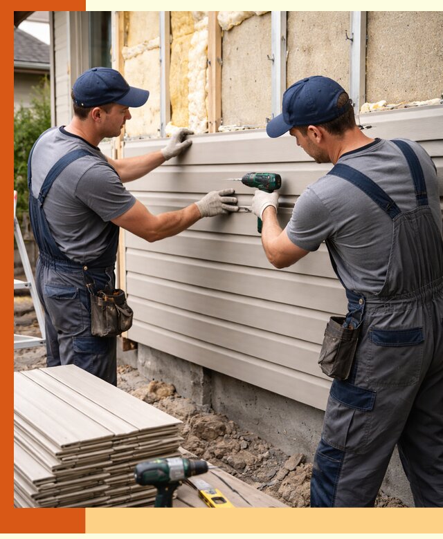 Монтаж сайдинга после утепления в Югорске качественно и надежно